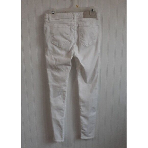 All Saints Jeans Womens‎ Size 31 Grace White Stretchy Skinny Mid Rise Stretch - Picture 2 of 8